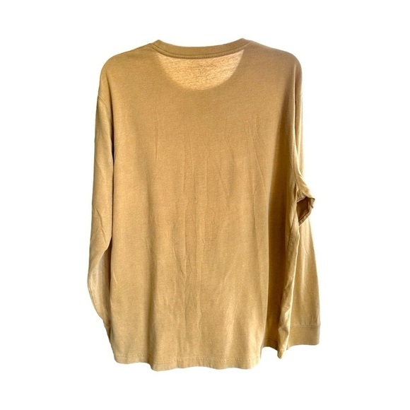 EDDIE BAUER, MENS, LONG SLEEVE T-SHIRT. GOLD COLOR, CREW NECK. SIZE L - Picture 2 of 4